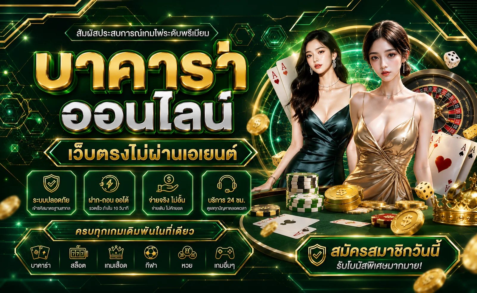 คาสิโนออนไลน์ ALLSLOTWIN777 เกมถ่ายทอดสดจากค่ายดัง